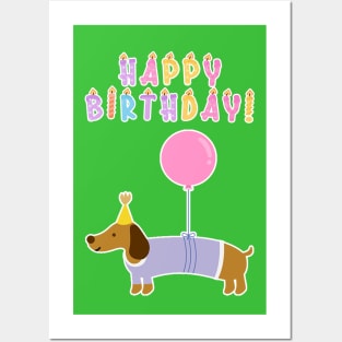 Birthday Candles: Dachshund Party Posters and Art